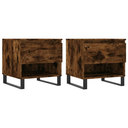 Tavolini Salotto 2pz Rovere Fumo 50x46x50 cm Legno Multistrato | homemem39