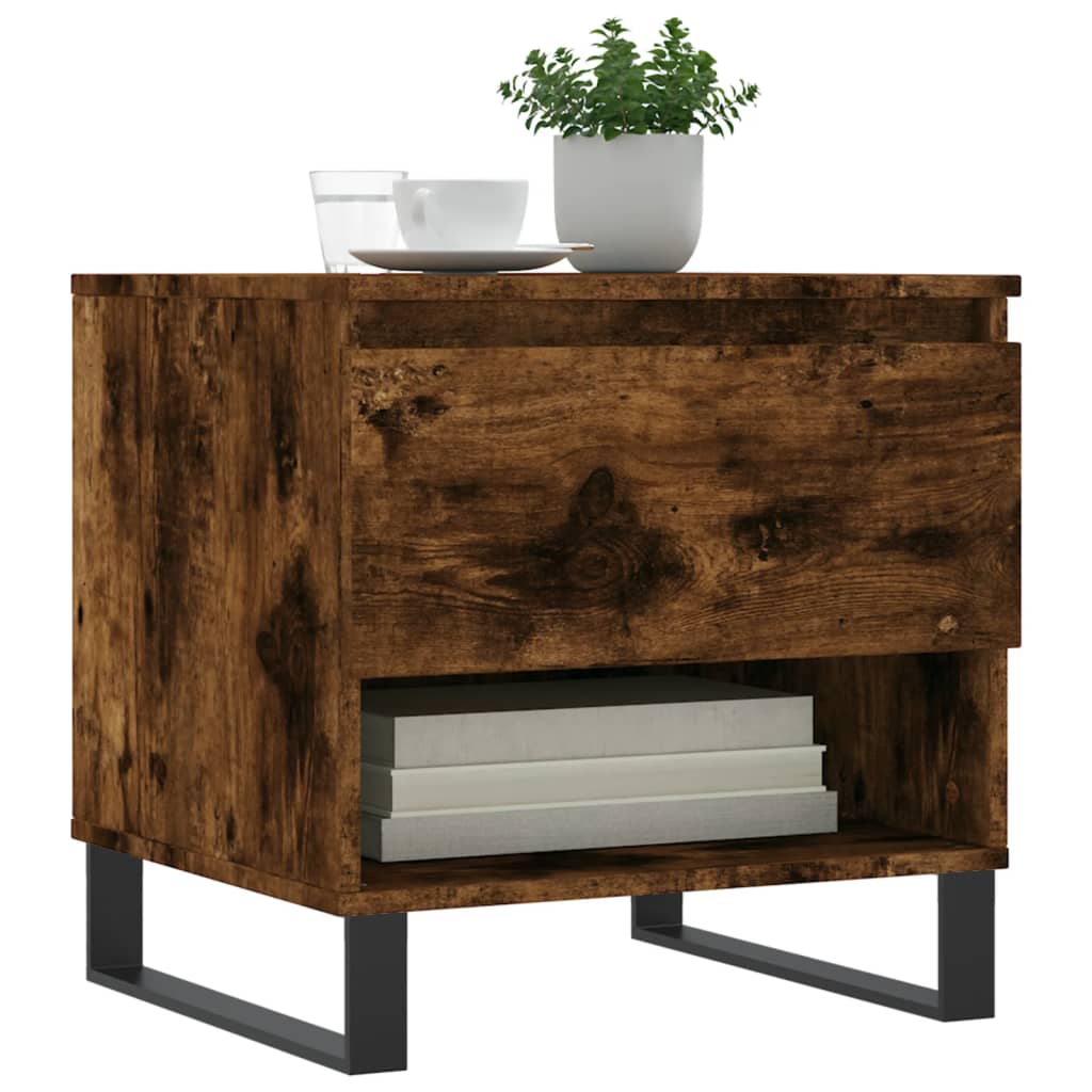 Tavolini Salotto 2pz Rovere Fumo 50x46x50 cm Legno Multistrato | homemem39