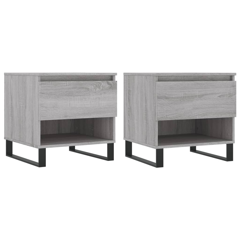 Tavolini Salotto 2pz Grigio Sonoma 50x46x50cm Legno Multistrato | homemem39
