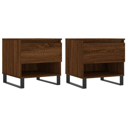 Tavolini Salotto 2pz Rovere Marrone 50x46x50 Legno Multistrato | homemem39