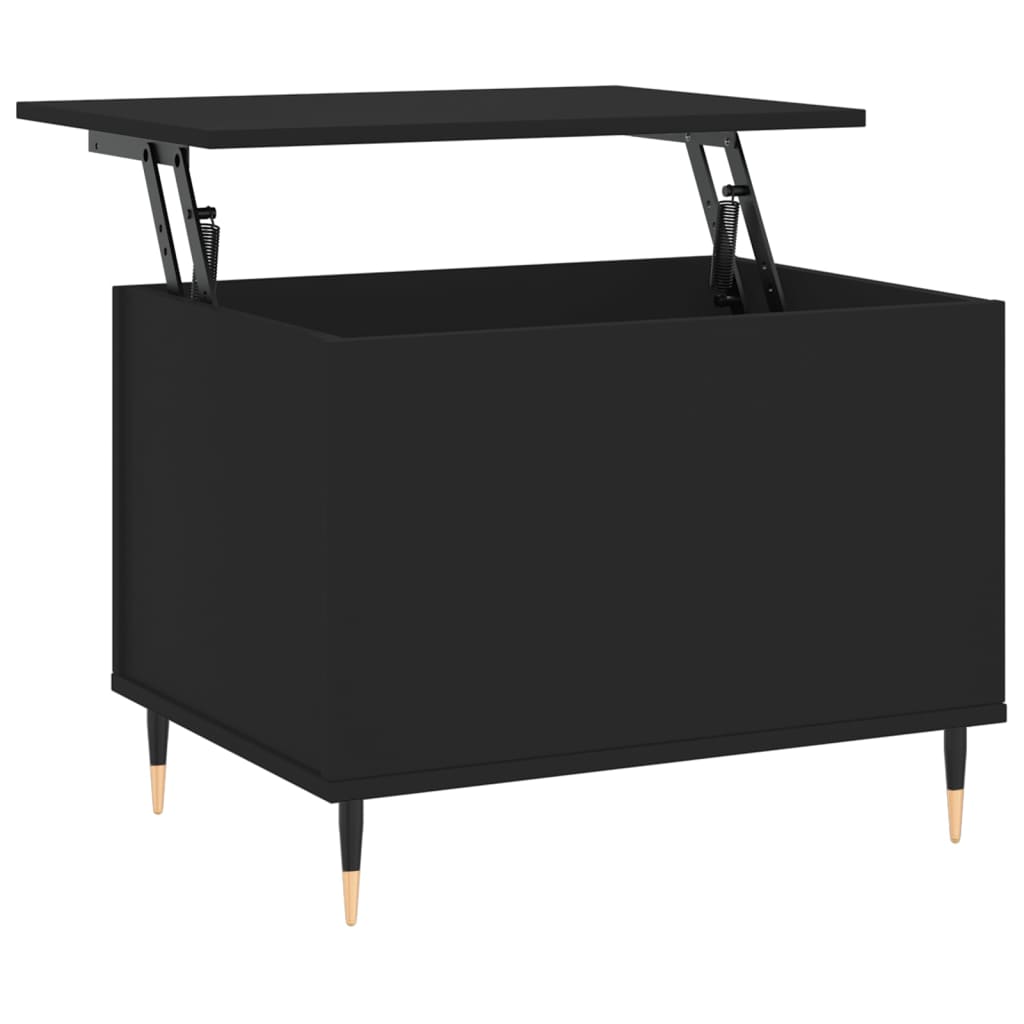 Tavolino da Salotto Nero 60x44,5x45 cm in Legno Multistrato | homemem39