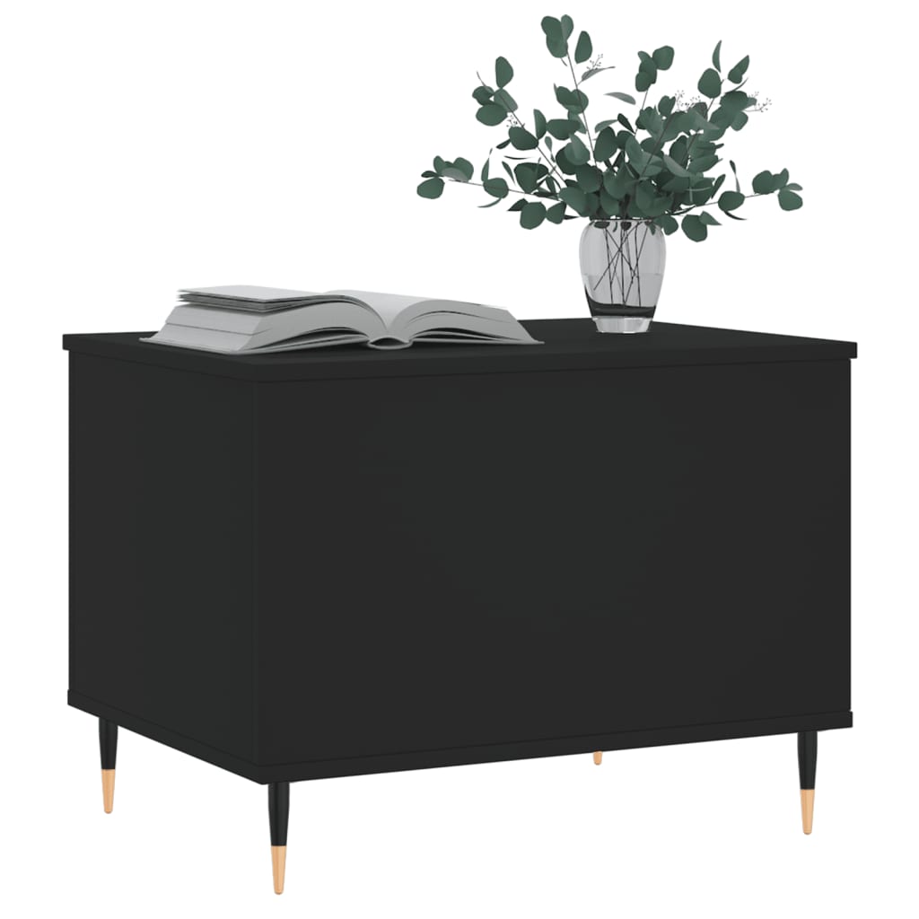 Tavolino da Salotto Nero 60x44,5x45 cm in Legno Multistrato | homemem39