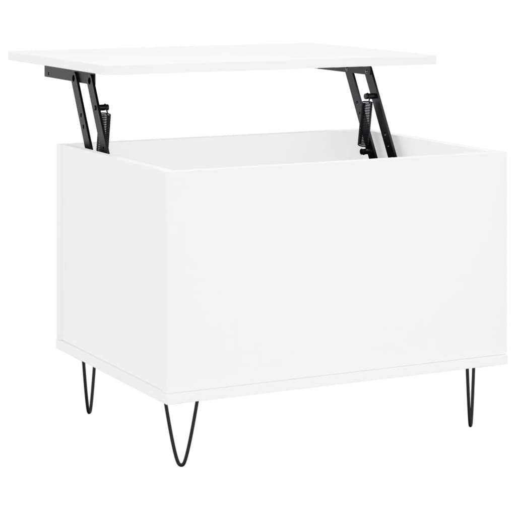 Tavolino da Salotto Bianco 60x44,5x45 cm in Legno Multistrato | homemem39