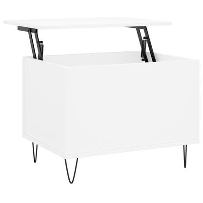 Tavolino da Salotto Bianco 60x44,5x45 cm in Legno Multistrato | homemem39