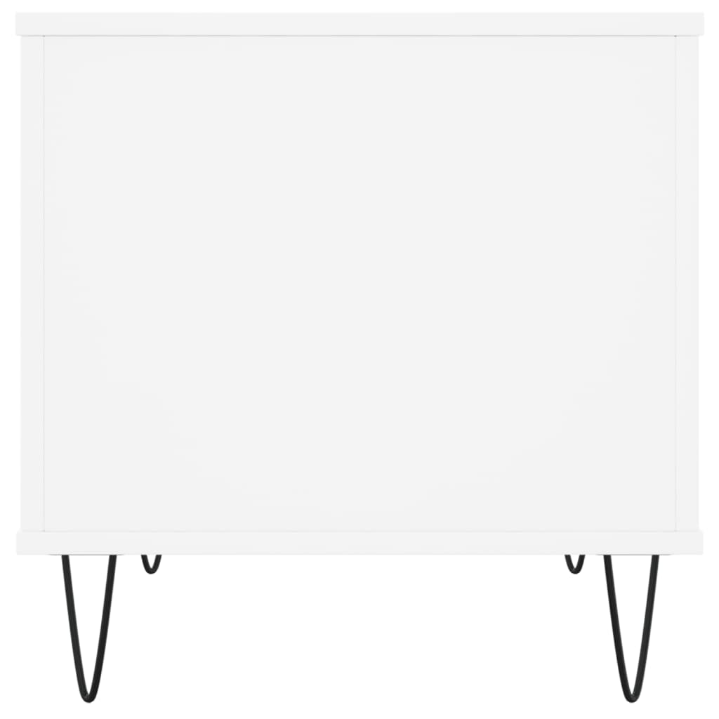 Tavolino da Salotto Bianco 60x44,5x45 cm in Legno Multistrato | homemem39