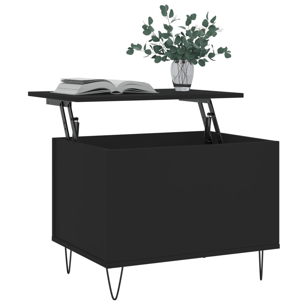 Tavolino da Salotto Nero 60x44,5x45 cm in Legno Multistrato | homemem39