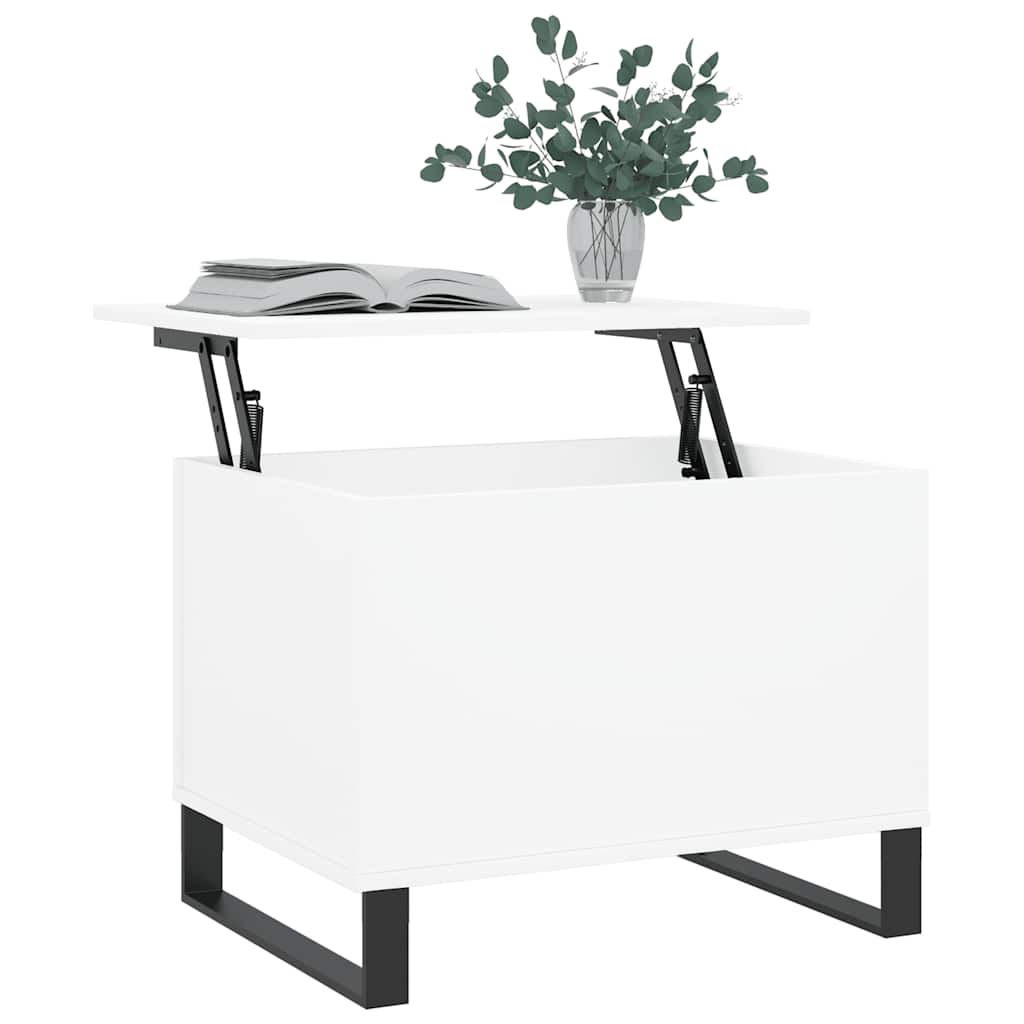 Tavolino da Salotto Bianco 60x44,5x45 cm in Legno Multistrato | homemem39