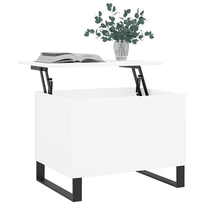 Tavolino da Salotto Bianco 60x44,5x45 cm in Legno Multistrato | homemem39