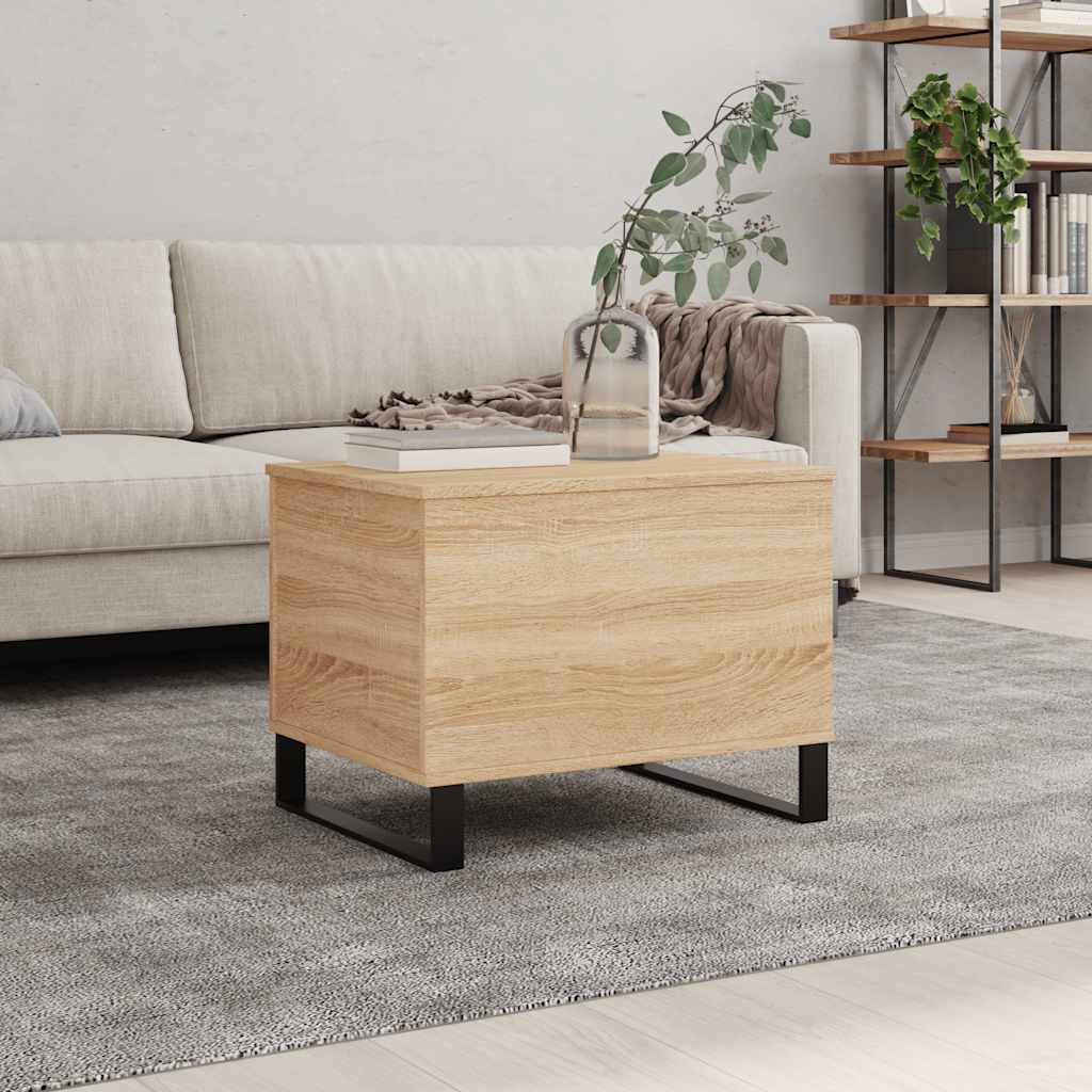 Tavolino Salotto Rovere Sonoma 60x44,5x45 cm Legno Multistrato | homemem39