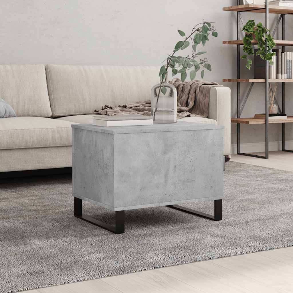 Tavolino Salotto Grigio Cemento 60x44,5x45 cm Legno Multistrato | homemem39