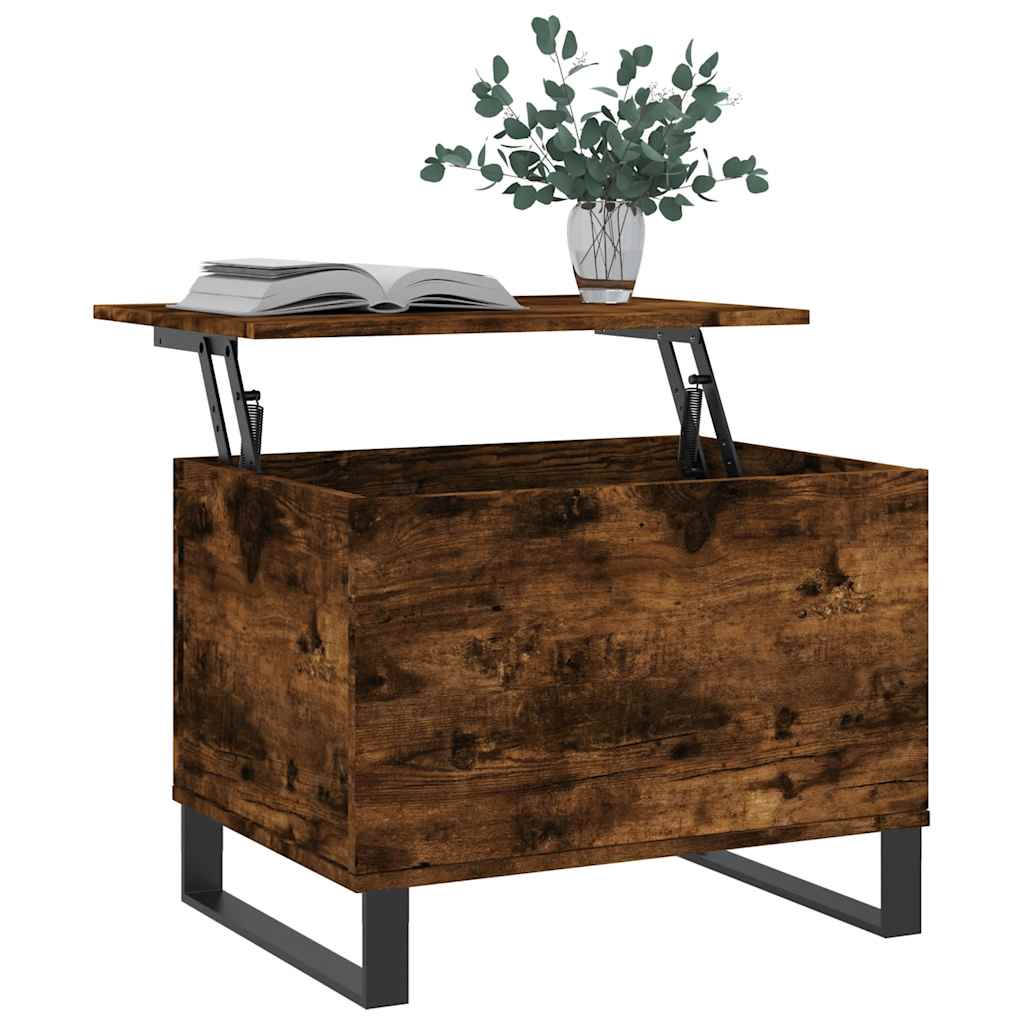 Tavolino da Salotto Rovere Fumo 60x44,5x45 cm Legno Multistrato | homemem39