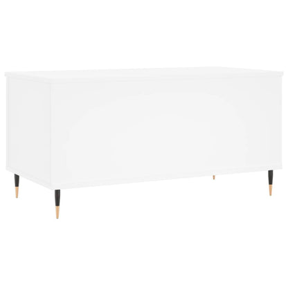 Tavolino da Salotto Bianco 90x44,5x45 cm in Legno Multistrato | homemem39