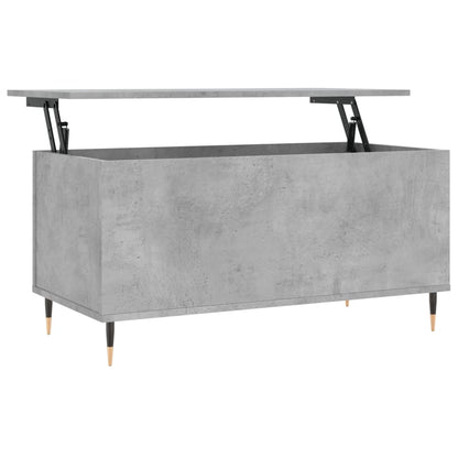 Tavolino Salotto Grigio Cemento 90x44,5x45 cm Legno Multistrato | homemem39