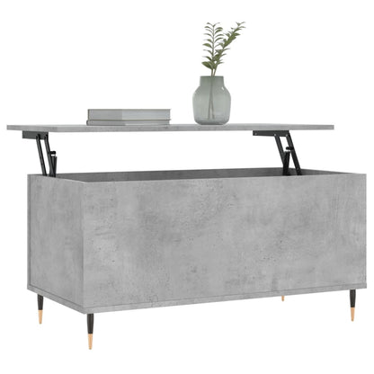Tavolino Salotto Grigio Cemento 90x44,5x45 cm Legno Multistrato | homemem39