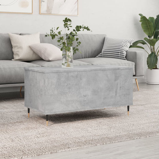 Tavolino Salotto Grigio Cemento 90x44,5x45 cm Legno Multistrato | homemem39
