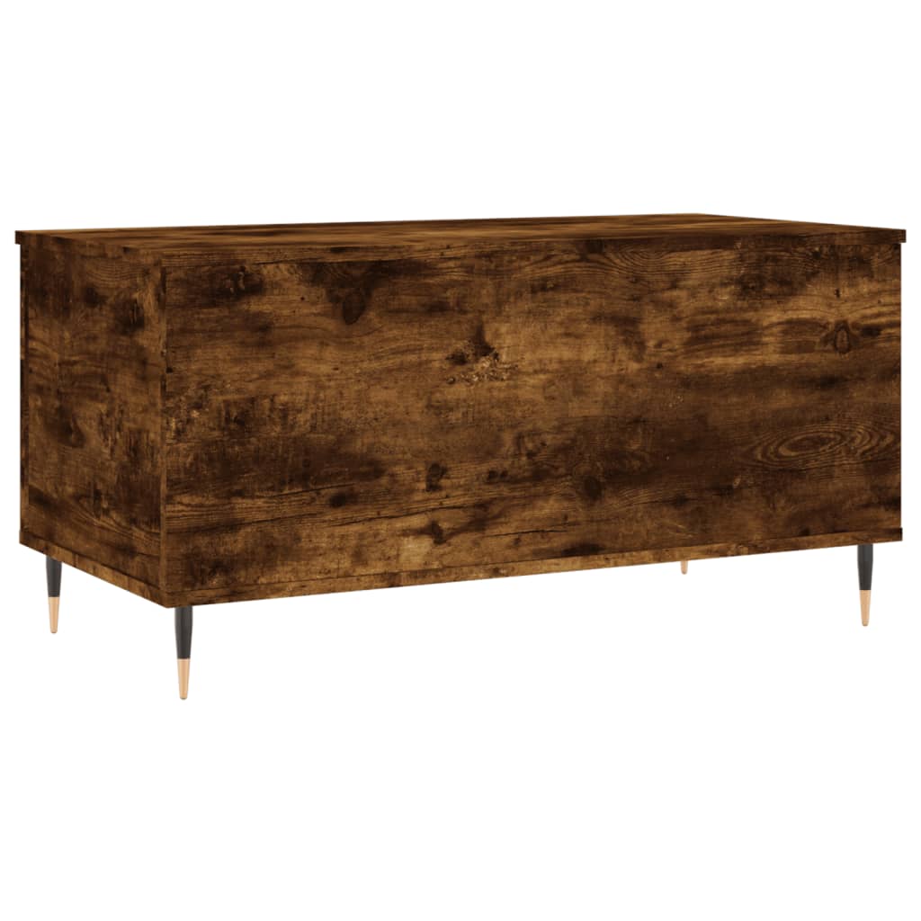 Tavolino da Salotto Rovere Fumo 90x44,5x45 cm Legno Multistrato | homemem39