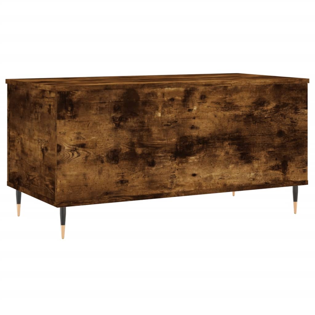 Tavolino da Salotto Rovere Fumo 90x44,5x45 cm Legno Multistrato | homemem39