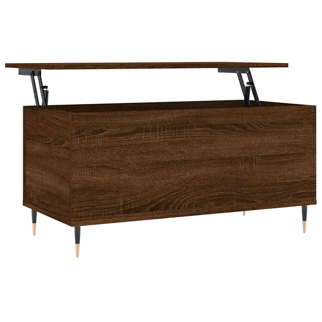 Tavolino Salotto Rovere Marrone 90x44,5x45 cm Legno Multistrato | homemem39