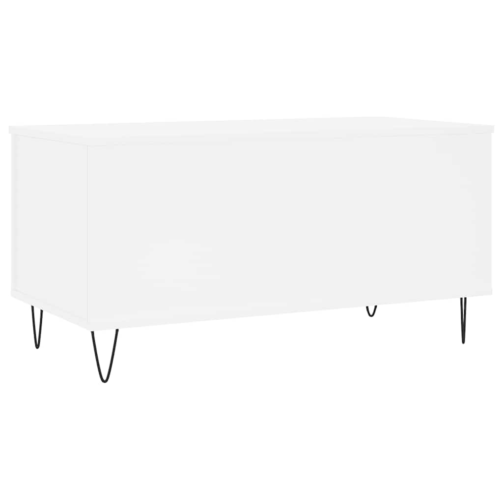 Tavolino da Salotto Bianco 90x44,5x45 cm in Legno Multistrato | homemem39