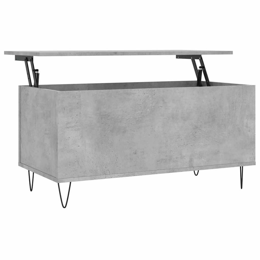 Tavolino Salotto Grigio Cemento 90x44,5x45 cm Legno Multistrato | homemem39