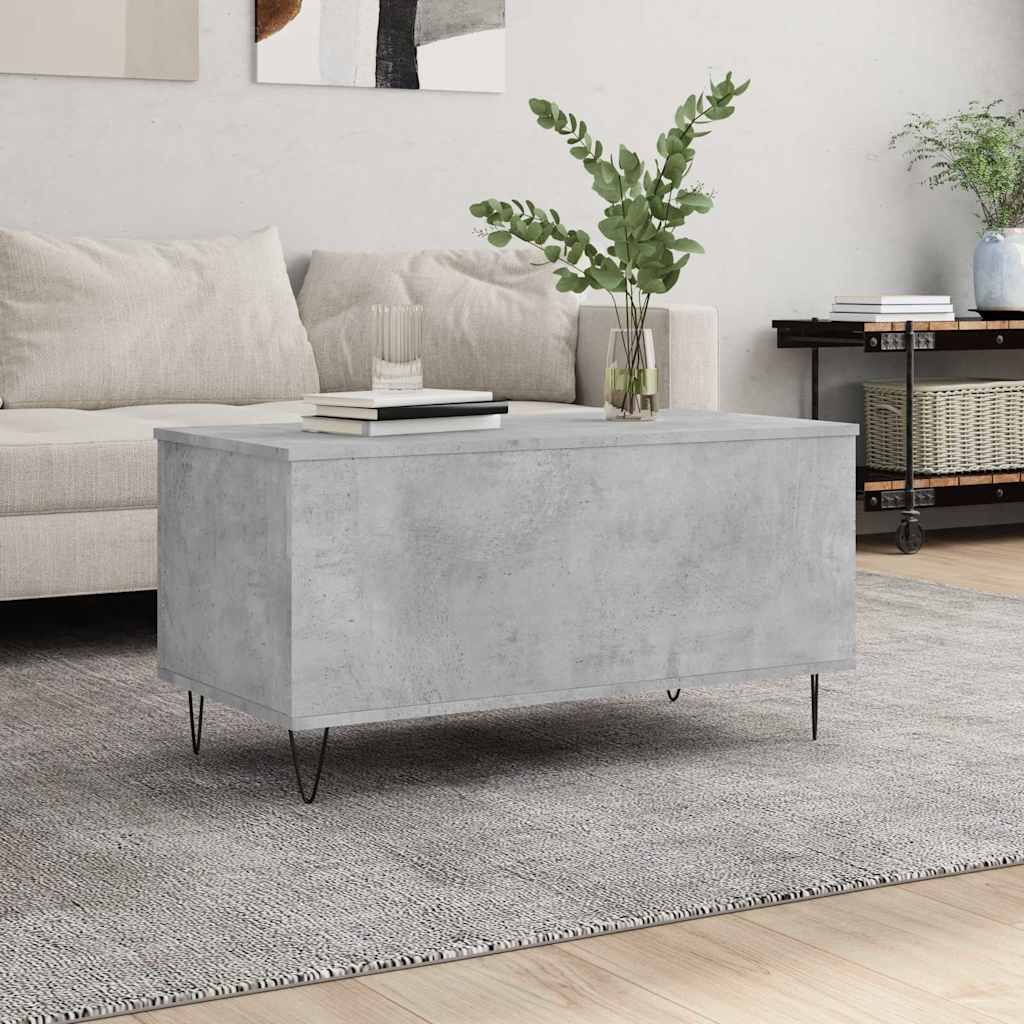 Tavolino Salotto Grigio Cemento 90x44,5x45 cm Legno Multistrato | homemem39