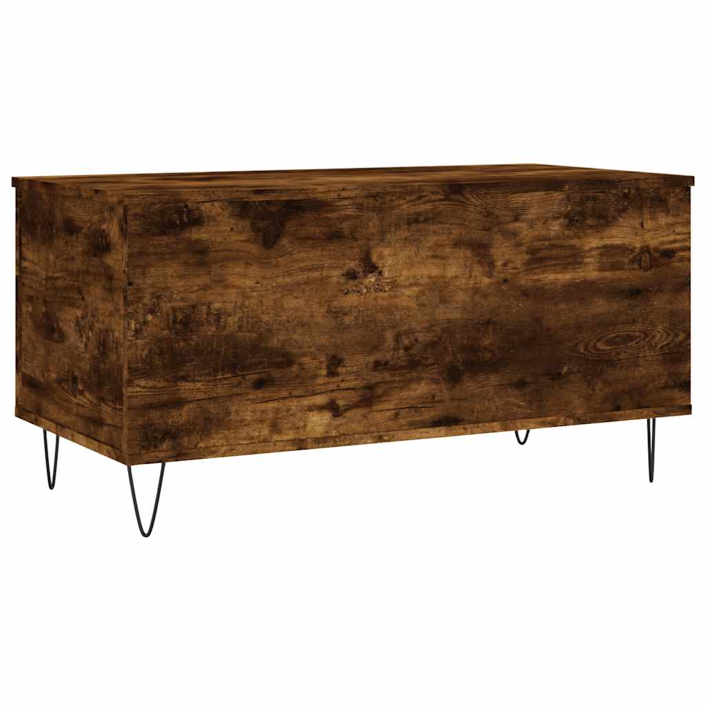Tavolino da Salotto Rovere Fumo 90x44,5x45 cm Legno Multistrato | homemem39