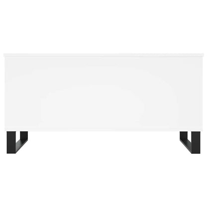 Tavolino da Salotto Bianco 90x44,5x45 cm in Legno Multistrato | homemem39