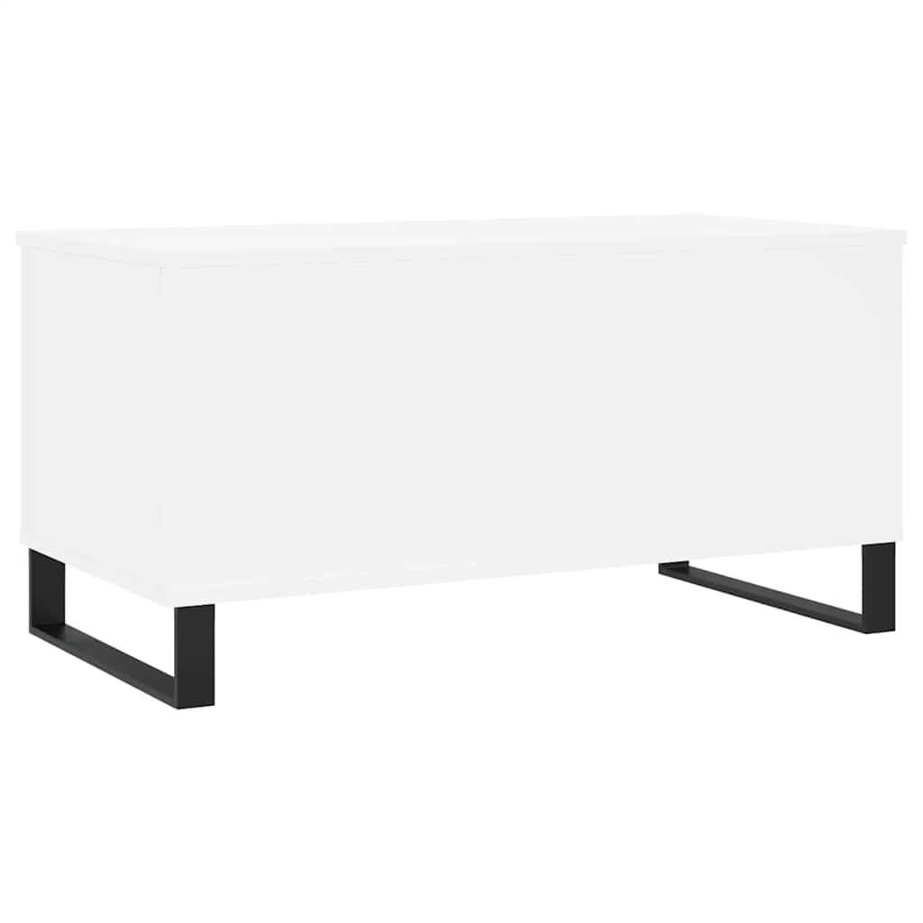 Tavolino da Salotto Bianco 90x44,5x45 cm in Legno Multistrato | homemem39