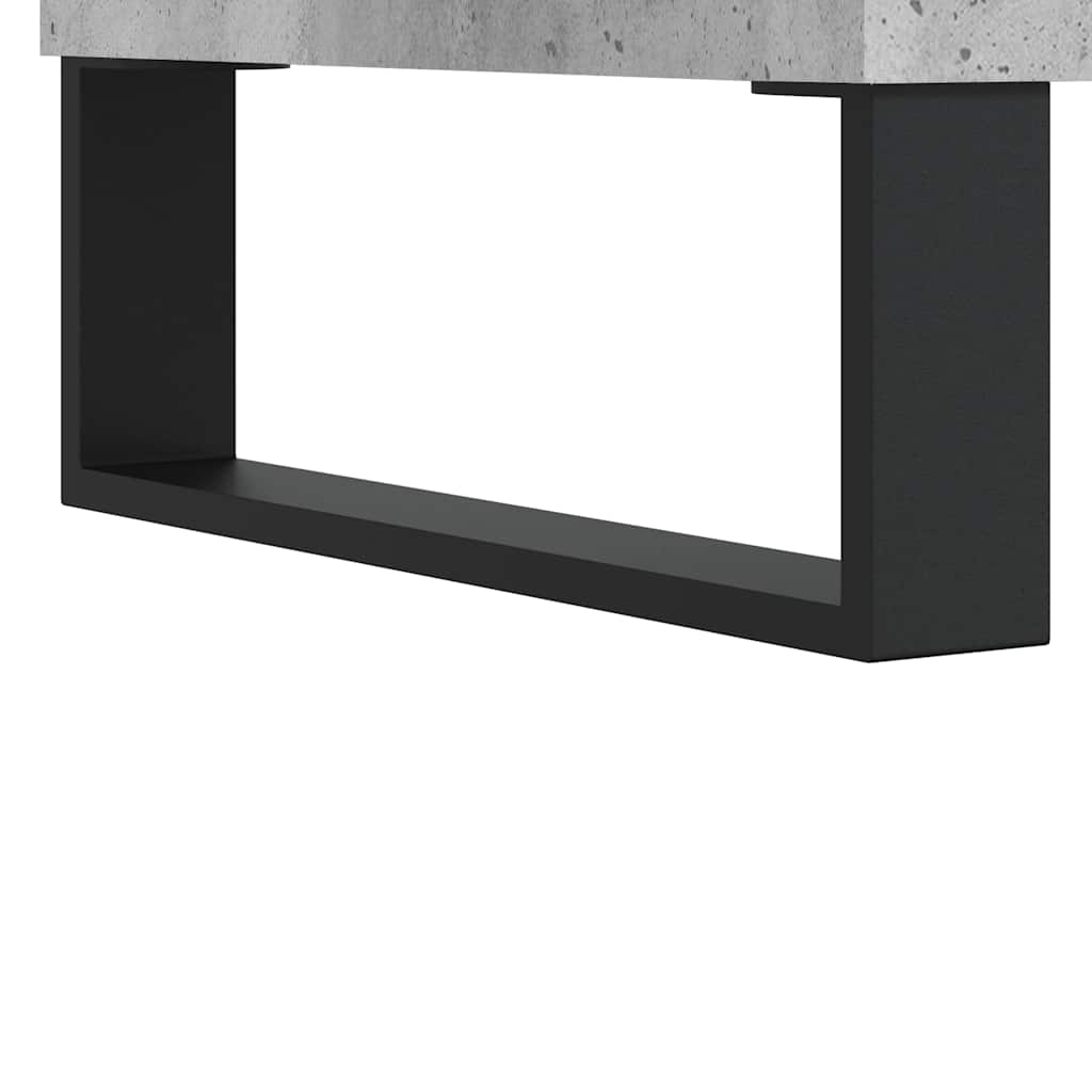 Tavolino Salotto Grigio Cemento 90x44,5x45 cm Legno Multistrato