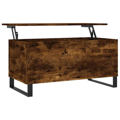 Tavolino da Salotto Rovere Fumo 90x44,5x45 cm Legno Multistrato | homemem39