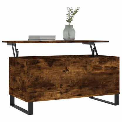 Tavolino da Salotto Rovere Fumo 90x44,5x45 cm Legno Multistrato | homemem39