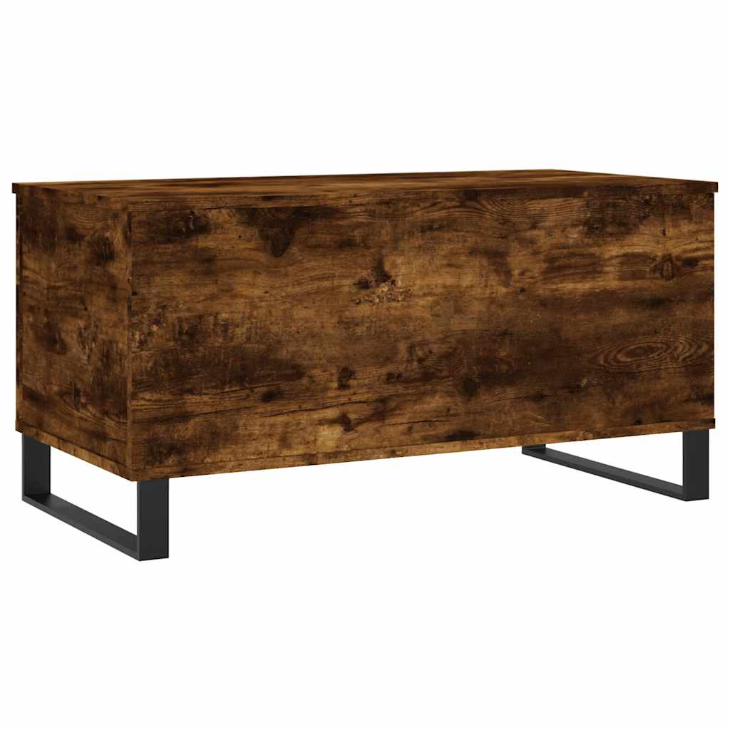 Tavolino da Salotto Rovere Fumo 90x44,5x45 cm Legno Multistrato | homemem39