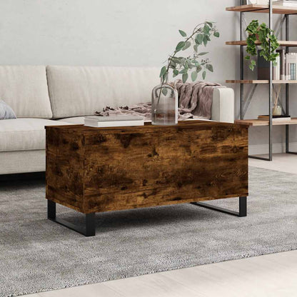 Tavolino da Salotto Rovere Fumo 90x44,5x45 cm Legno Multistrato | homemem39