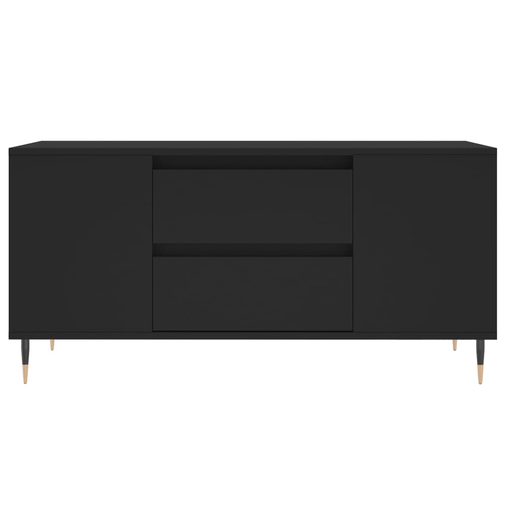 Tavolino da Salotto Nero 102x44,5x50 cm in Legno Multistrato | homemem39