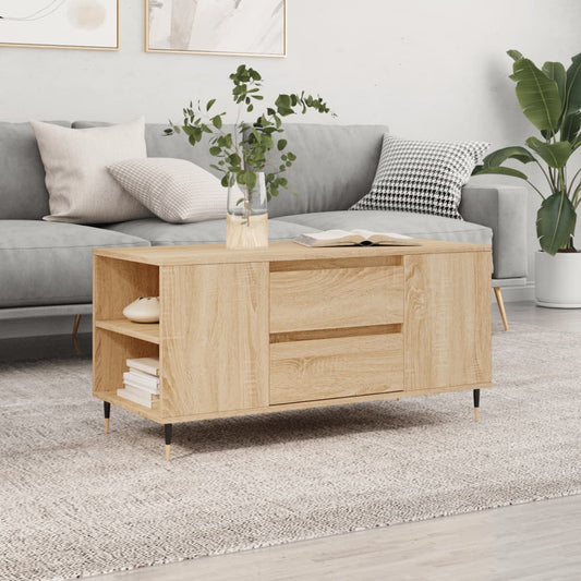 Tavolino Salotto Rovere Sonoma 102x44,5x50 cm Legno Multistrato | homemem39