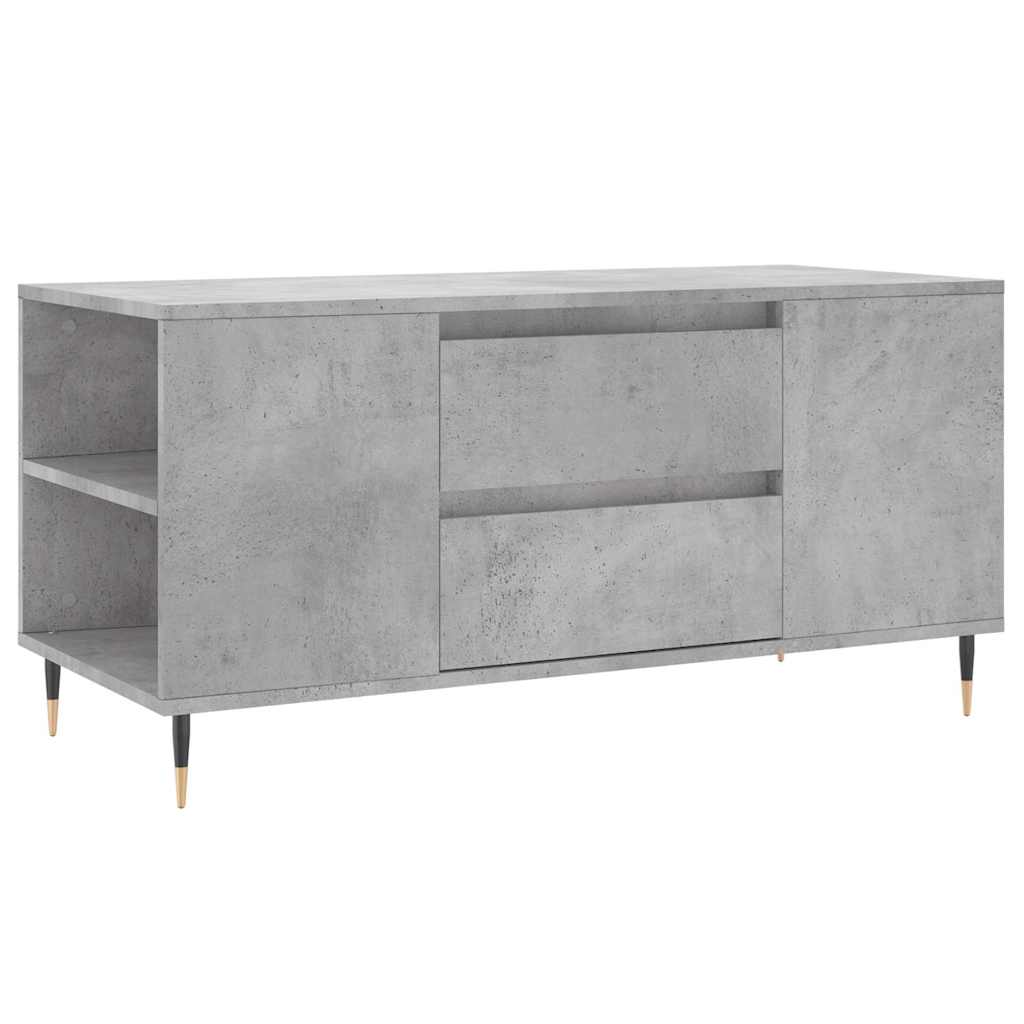 Tavolino Salotto Grigio Cemento 102x44,5x50cm Legno Multistrato | homemem39