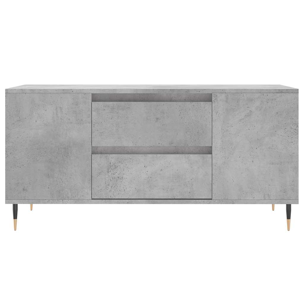 Tavolino Salotto Grigio Cemento 102x44,5x50cm Legno Multistrato | homemem39