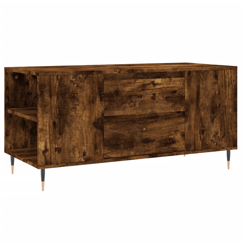 Tavolino da Salotto Rovere Fumo 102x44,5x50cm Legno Multistrato | homemem39