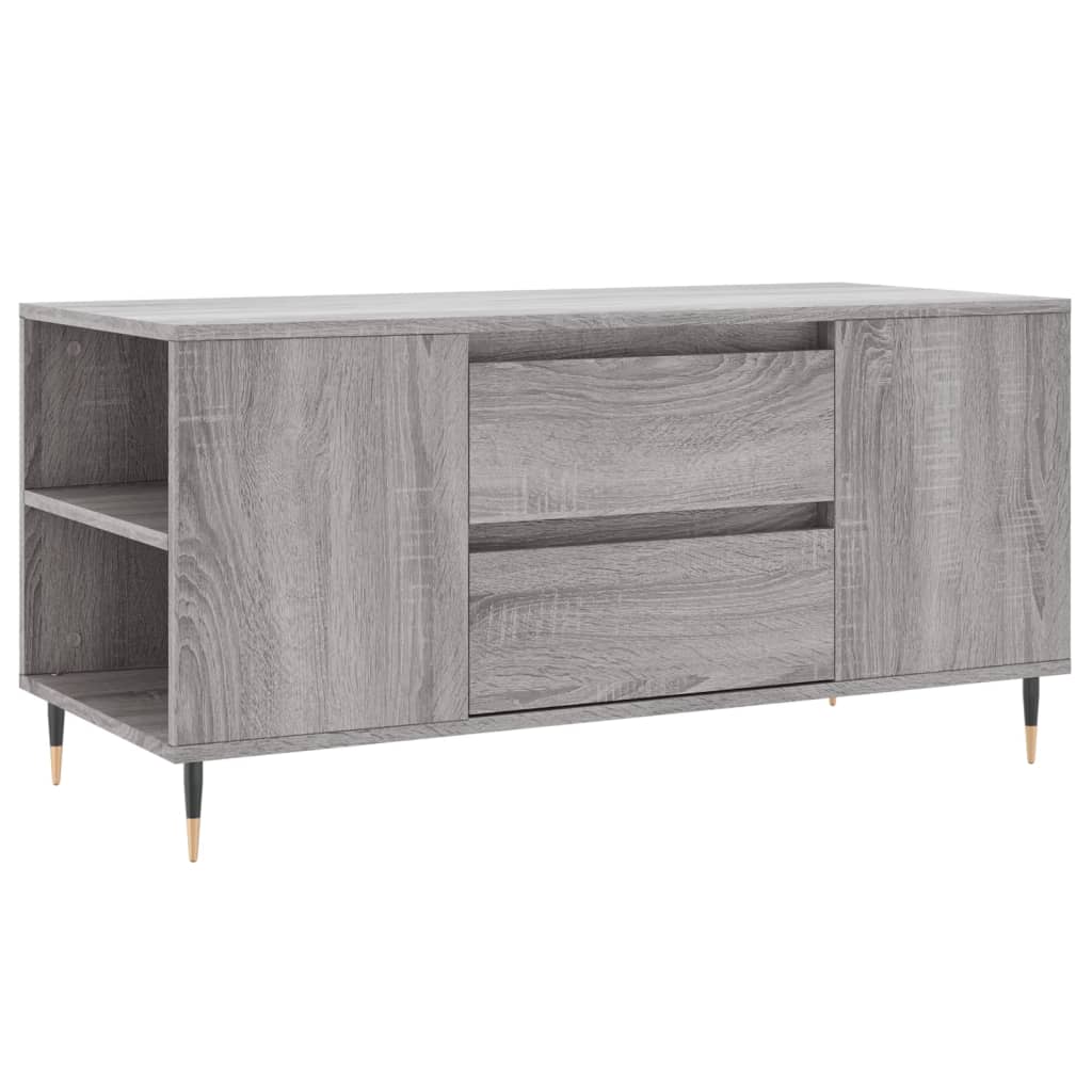 Tavolino Salotto Grigio Sonoma 102x44,5x50 cm Legno Multistrato | homemem39