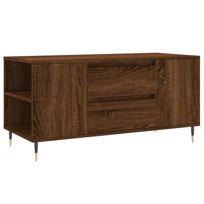 Tavolino Salotto Rovere Marrone 102x44,5x50cm Legno Multistrato | homemem39