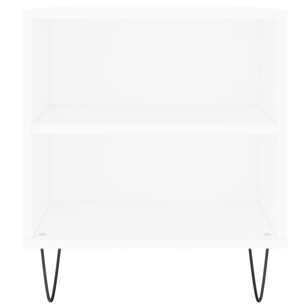 Tavolino da Salotto Bianco 102x44,5x50 cm in Legno Multistrato | homemem39