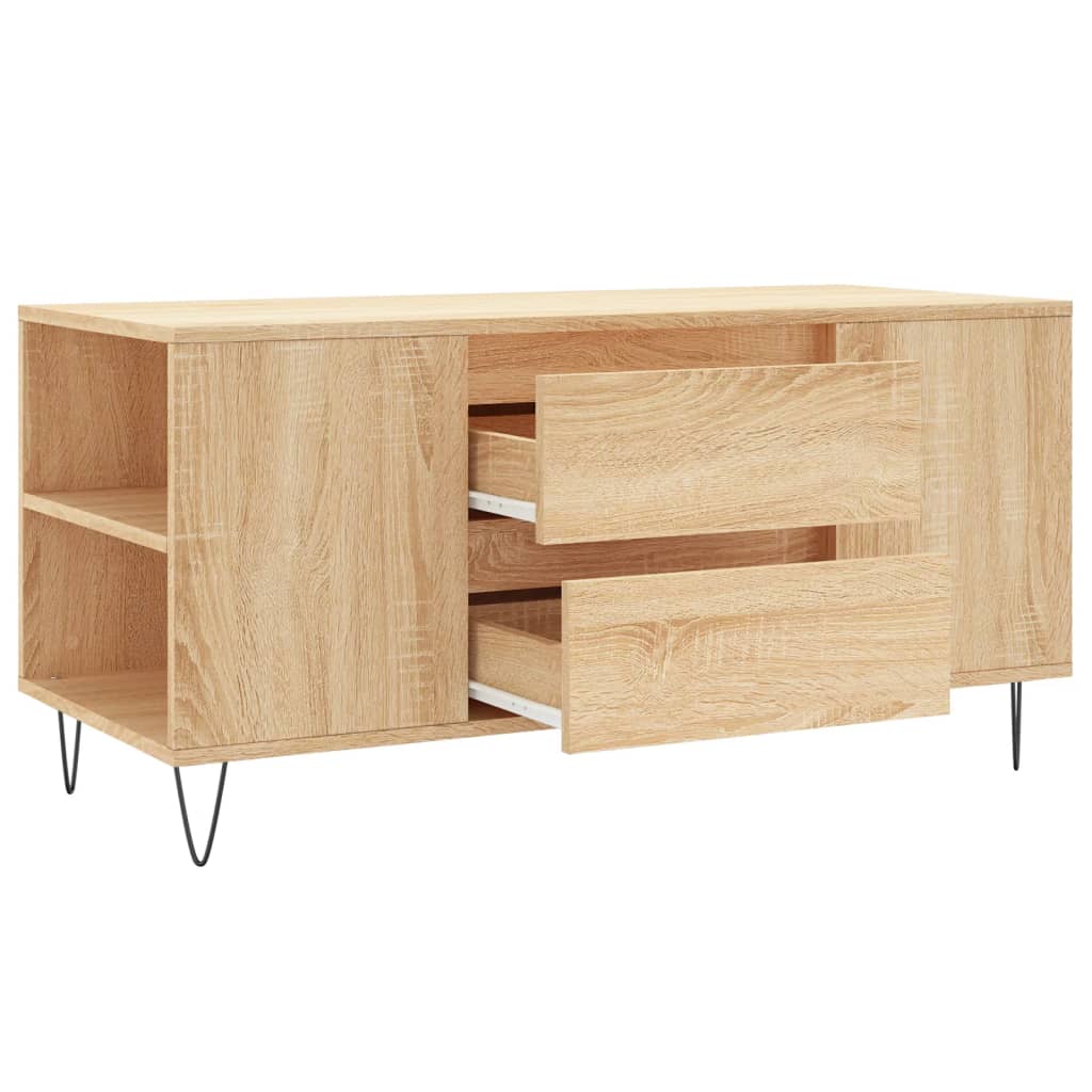 Tavolino Salotto Rovere Sonoma 102x44,5x50 cm Legno Multistrato | homemem39