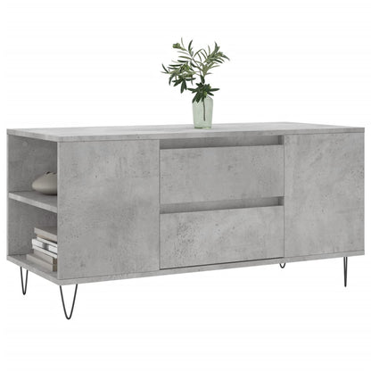 Tavolino Salotto Grigio Cemento 102x44,5x50cm Legno Multistrato | homemem39