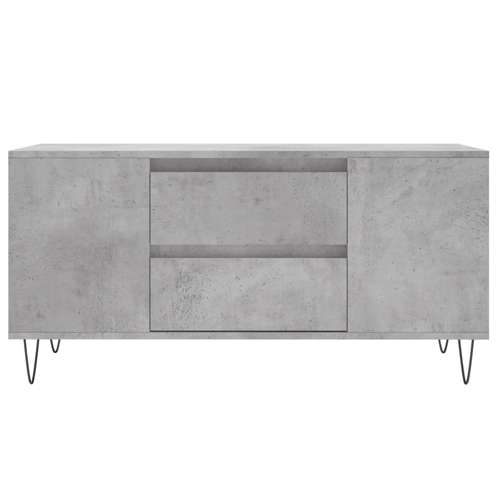 Tavolino Salotto Grigio Cemento 102x44,5x50cm Legno Multistrato | homemem39