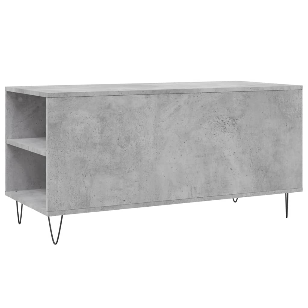 Tavolino Salotto Grigio Cemento 102x44,5x50cm Legno Multistrato | homemem39