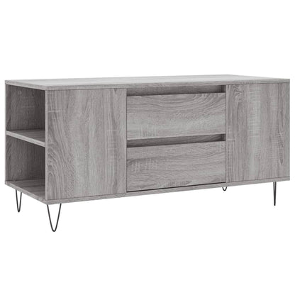 Tavolino Salotto Grigio Sonoma 102x44,5x50 cm Legno Multistrato | homemem39