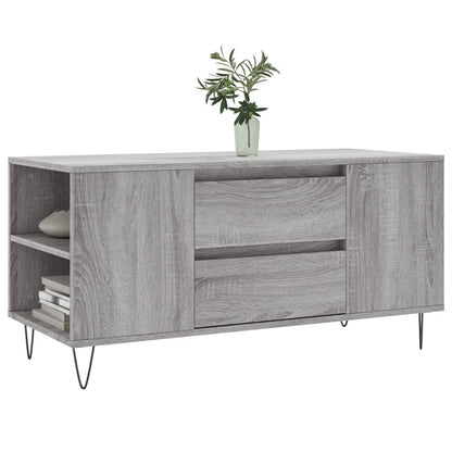 Tavolino Salotto Grigio Sonoma 102x44,5x50 cm Legno Multistrato | homemem39
