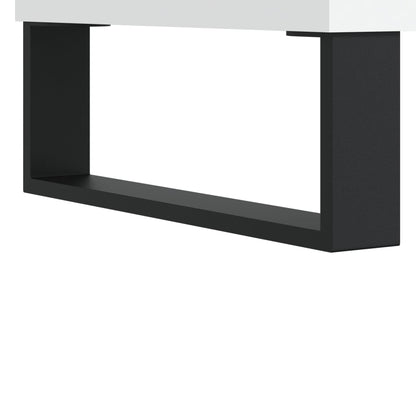 Tavolino da Salotto Bianco 102x44,5x50 cm in Legno Multistrato | homemem39