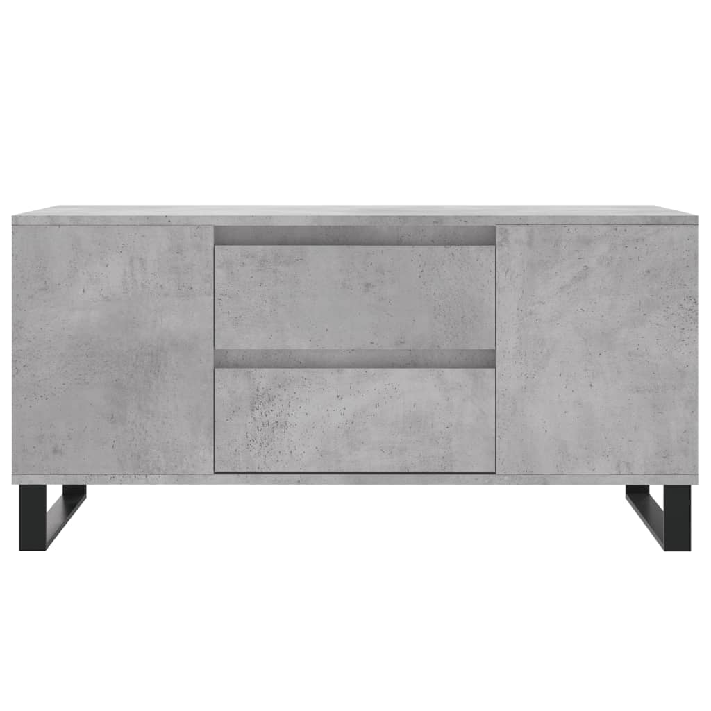 Tavolino Salotto Grigio Cemento 102x44,5x50cm Legno Multistrato | homemem39