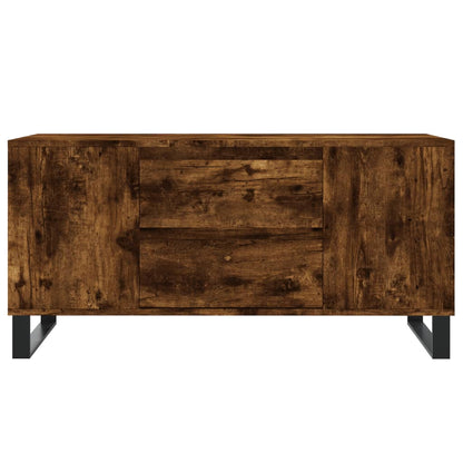 Tavolino da Salotto Rovere Fumo 102x44,5x50cm Legno Multistrato | homemem39
